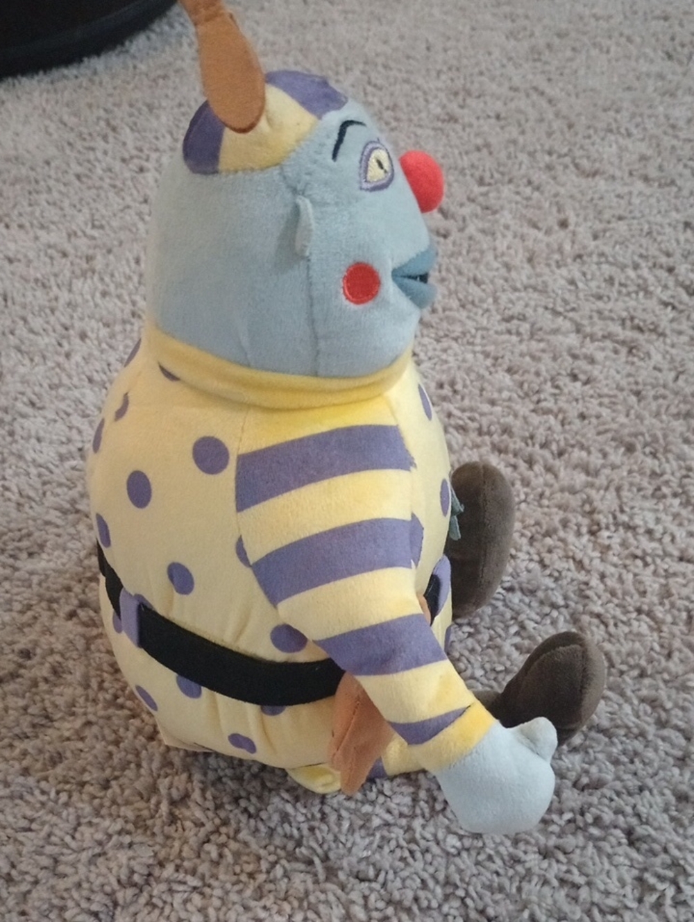 Disney Nightmare Before Christmas Yellow & Purple Clown Plush with Red Nose - Picture 2 of 5